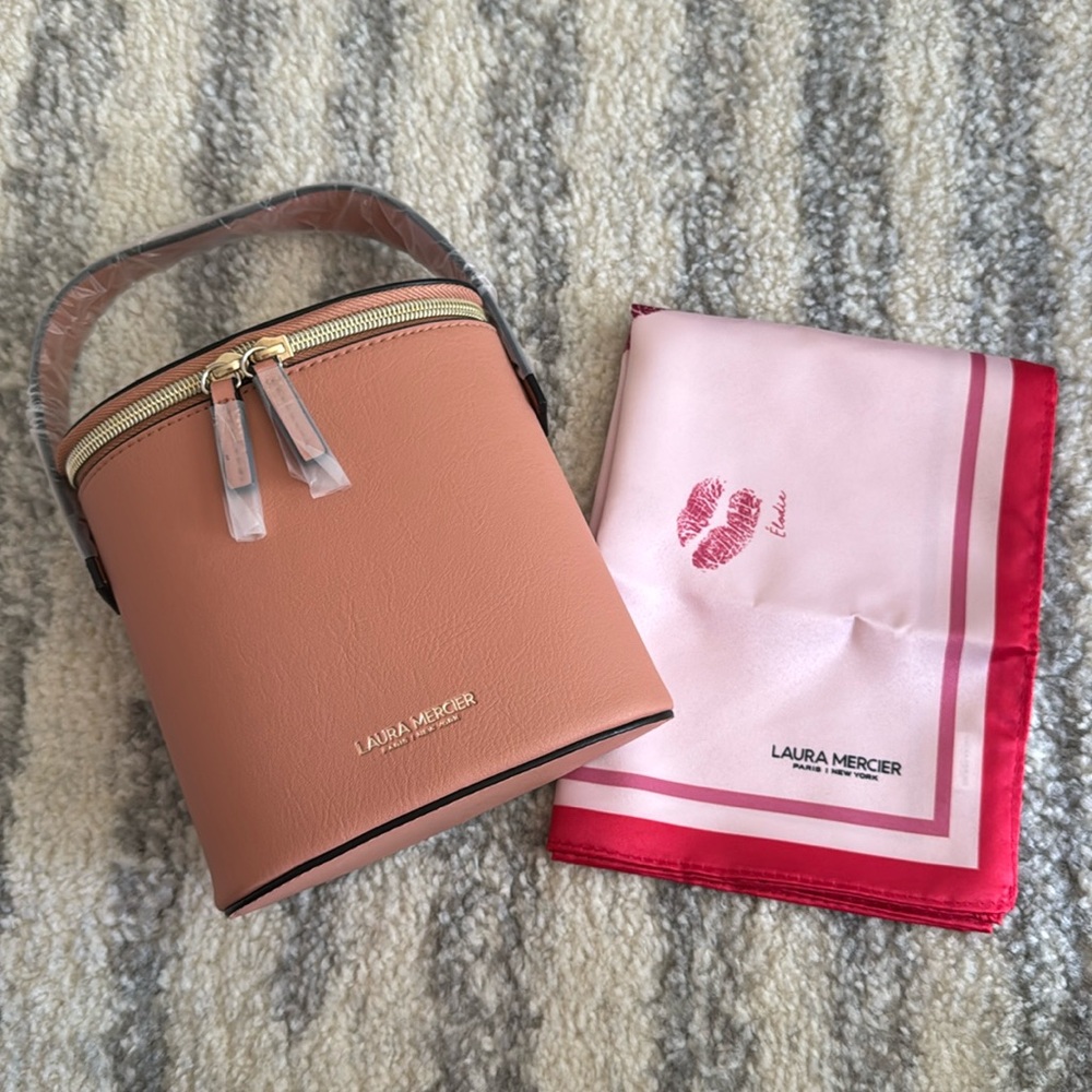 Laura Mercier vanity bag and scarf